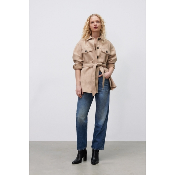 Zara belted shirt jacket - Picture 4 of 17